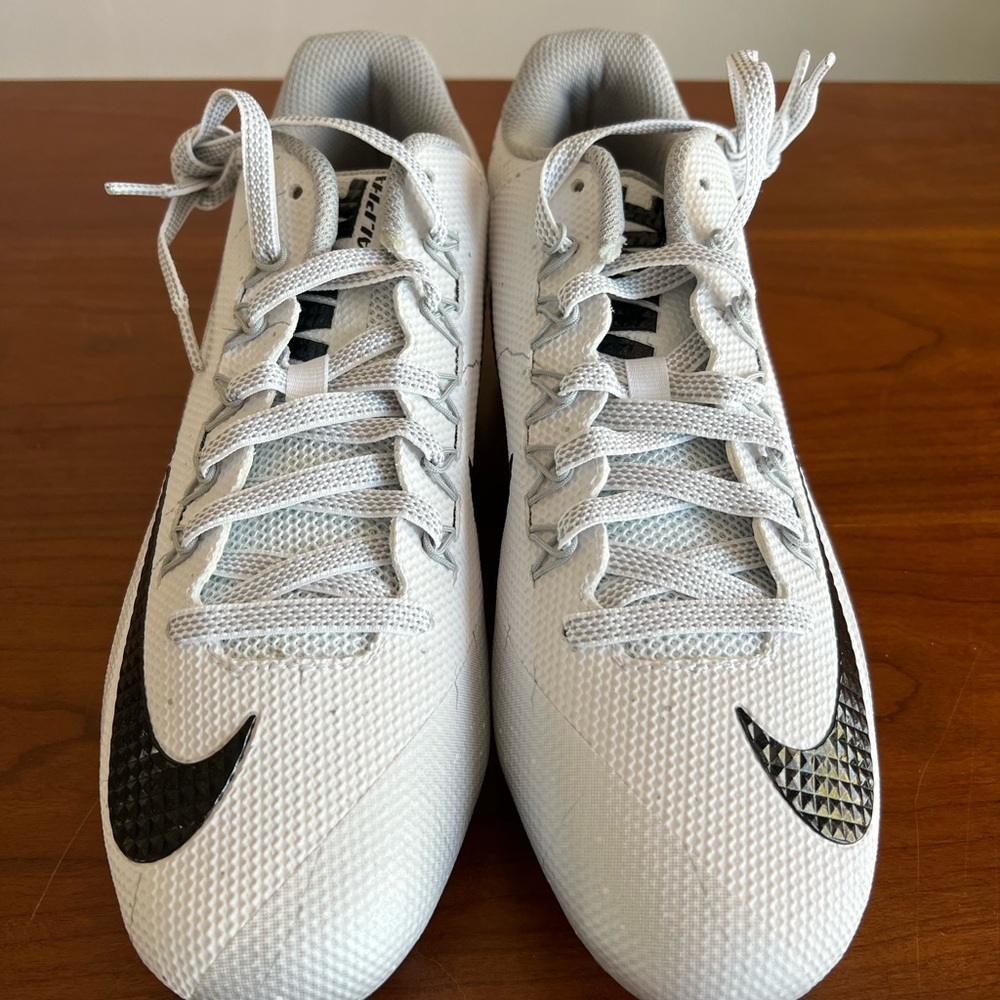 NIKE ALPHA PRO 2 TD WHITE SILVER 719930-101 FOOTBALL CLEATS size  10.5 no box - Picture 6 of 11